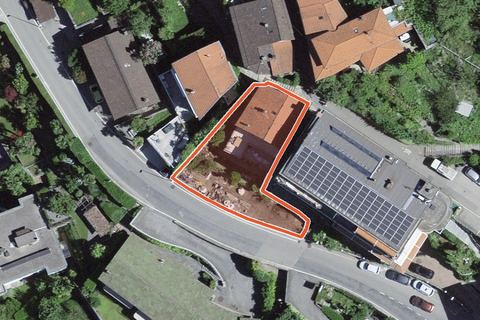 Foto aerea con la particella, Lugano-Castagnola