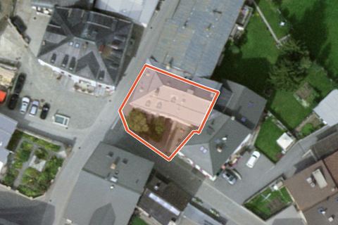 Luftbild mit Grundstück, Zuoz